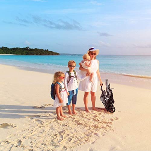 COSTWAY Double Seat Foldable Twin Tandem Pushchair