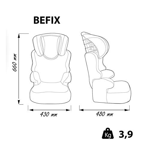Nania High Back Booster seat BEFIX: 4 Stars ADAC