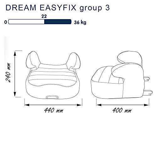 Nania DREAM easyfix car seat, isofix attachment, group 3