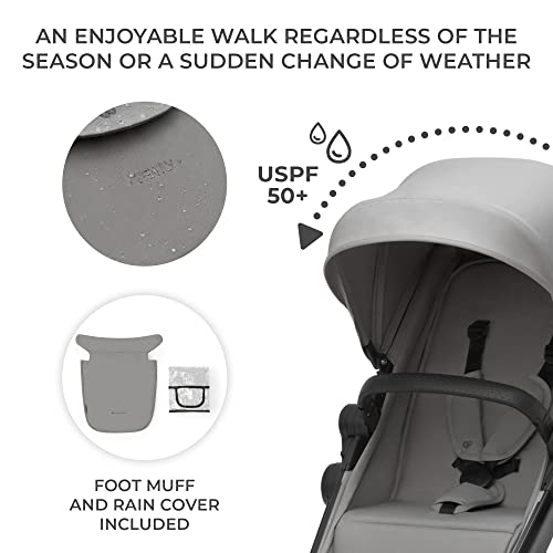 Kinderkraft 3-in-1 Stroller, Pushchair, Pram Set - Gray