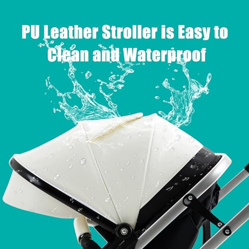 3 in 1 PU Leather City Stroller with Car Seat