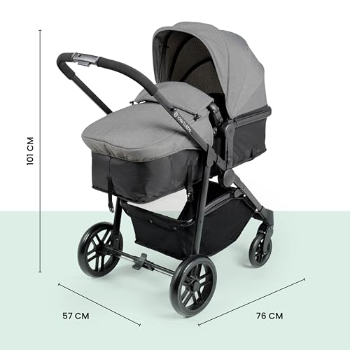Ickle Bubba Star 3-in-1 Travel System - Black/Grey