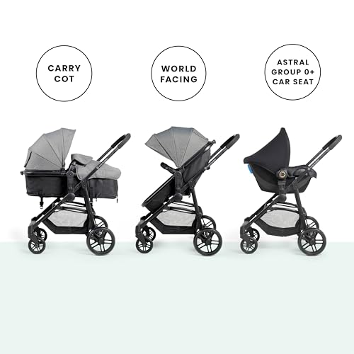 Ickle Bubba Star 3-in-1 Travel System - Black/Grey