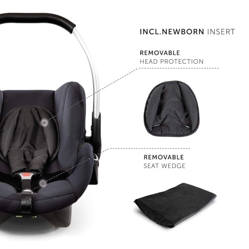 Hauck Comfort Fix Car Seat, Black with Reducer