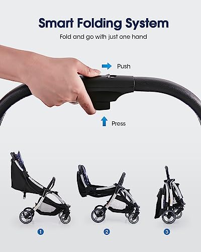 Sivio Lightweight Aluminum Frame Pushchair with Recline