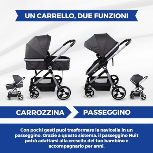 Mobiclinic Kids 2-in-1 Stroller with Carry Cot