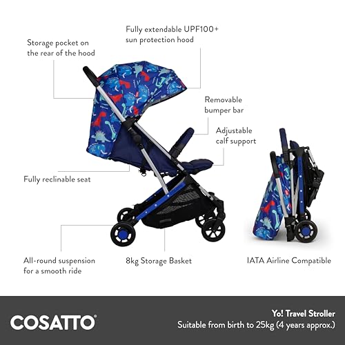Cosatto Yo! Travel Stroller - Lightweight and Compact
