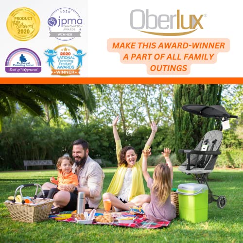 Oberlux Convertible 3-in-1 Lightweight Baby Stroller - Grey