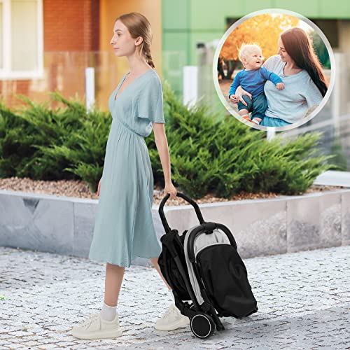 Maxmass Folding Baby Stroller, Toddler Lightweight Buggy (Grey)