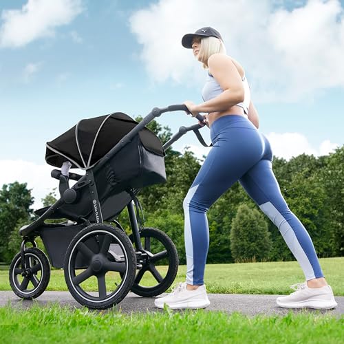 Ickle Bubba Venus Max All-Black Jogger Stroller