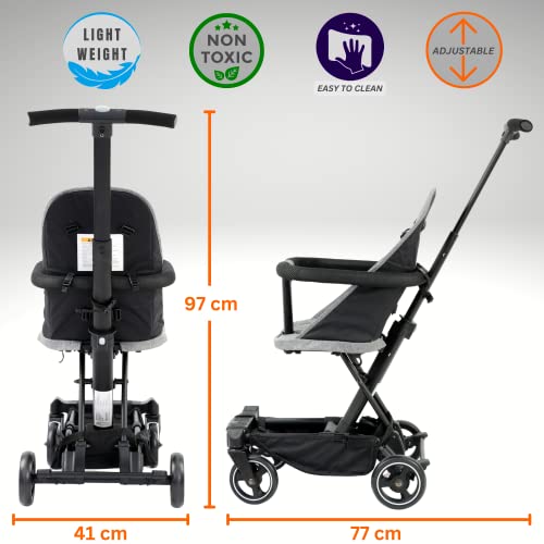 Oberlux Convertible 3-in-1 Lightweight Baby Stroller - Grey