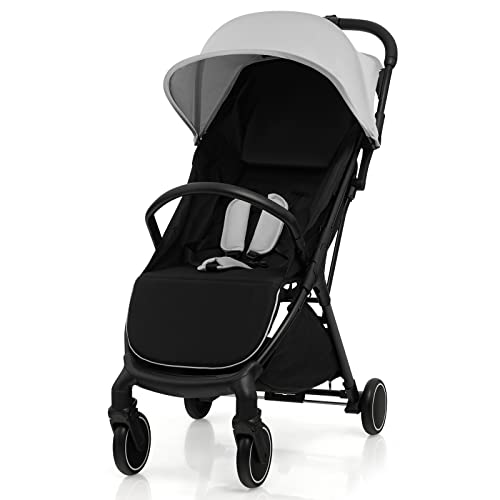 Maxmass Folding Baby Stroller, Toddler Lightweight Buggy (Grey)