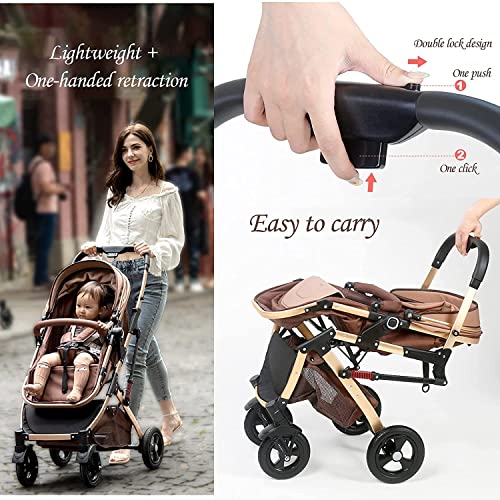 MingrXieh 2-in-1 High Landscape Stroller, Reversible Bassinet