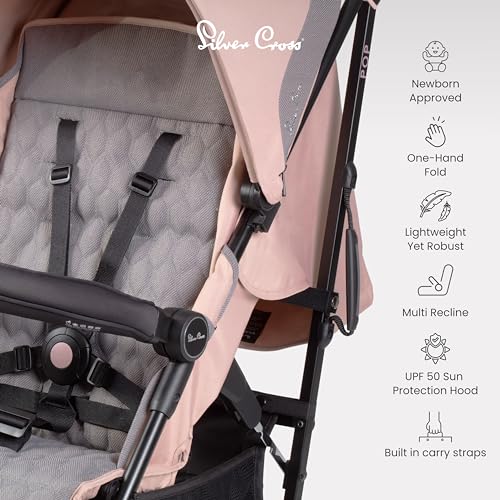 Silver Cross Pop Pushchair: Foldable Stroller, Adjustable Seat