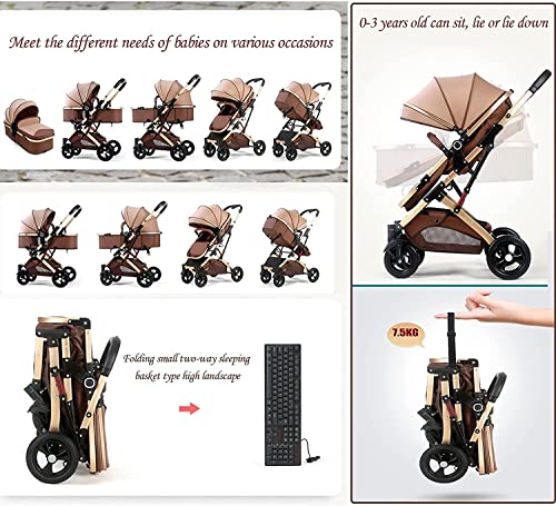 MingrXieh 2-in-1 High Landscape Stroller, Reversible Bassinet