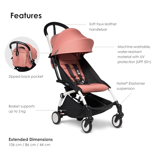 BABYZEN YOYO2 Stroller - White Frame, Ginger Colour Pack