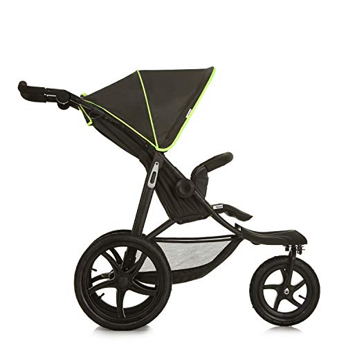 Hauck XL Air Wheels All Terrain Pushchair - Black Neon Yellow