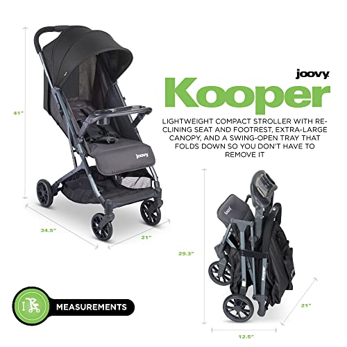 Joovy Kooper Lightweight Pushchair, Compact Fold, Forged Iron
