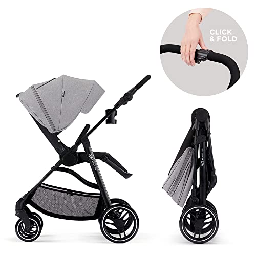 Kinderkraft VESTO Lightweight Stroller with Foldable Design, Gray