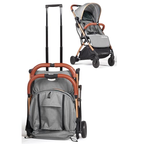 Lejoux™ Lightweight Foldable Baby Pushchair Stroller, Grey