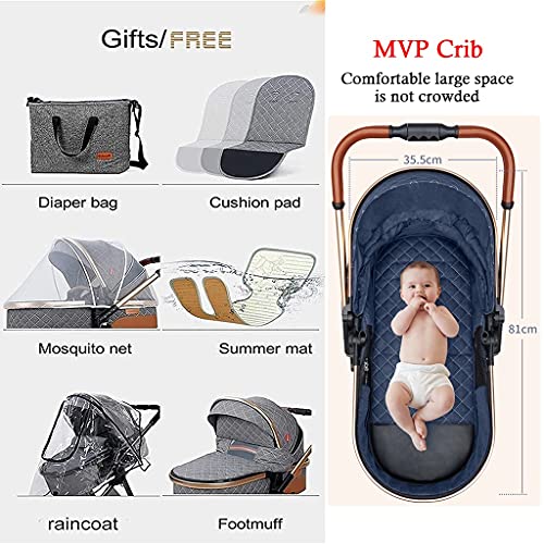 Lightweight Travel Stroller Jogging Pram with Accessories - Dark Grey