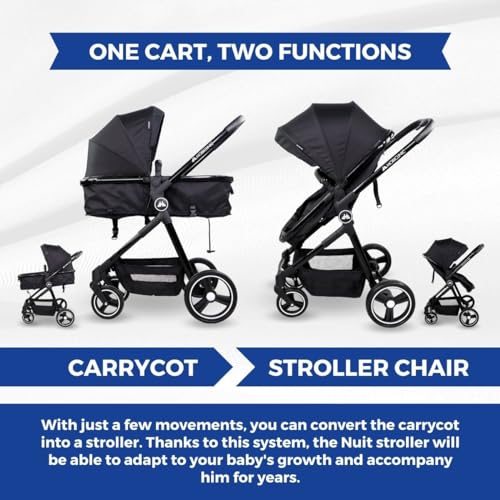 Mobiclinic® Kids 2-in-1 Stroller + Carry Cot, Nuit