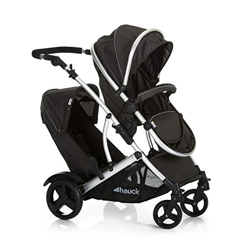 Hauck Duett 2 Double Pushchair - Black, Reversible, Compact