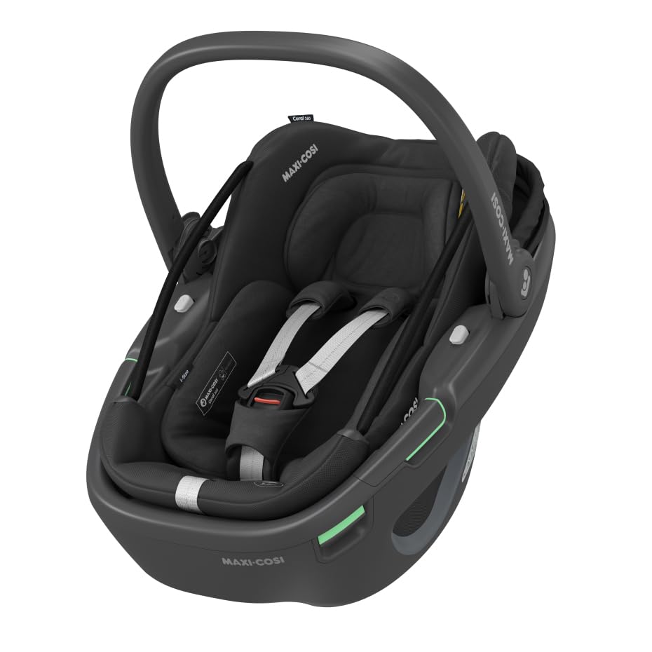 Maxi-Cosi Coral 360 Baby Car Seat, Lightweight, Essential Black