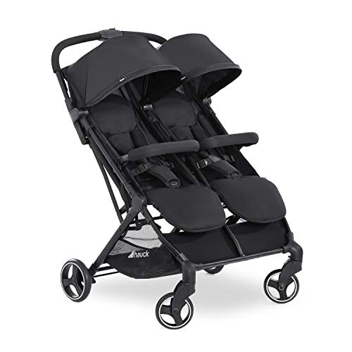 Hauck Swift X Twin Pushchair - Black, Compact & Folding