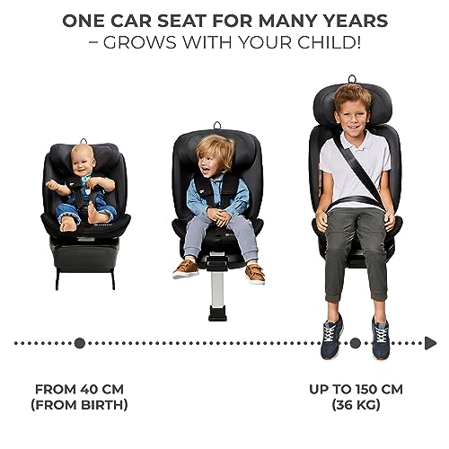 Kinderkraft I-360 Baby Car Seat, I-Size, Gray, 0-36kg