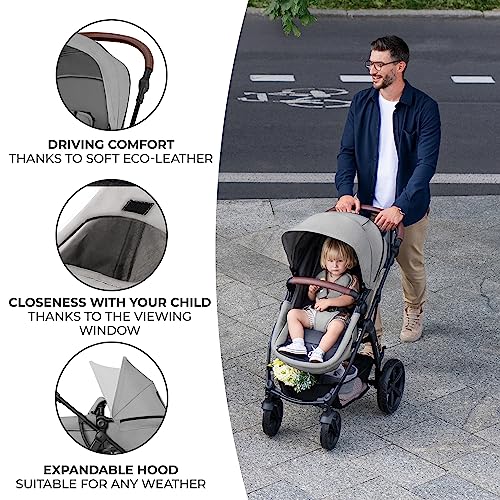Kinderkraft MOOV CT 3 in 1 Pram - Gray
