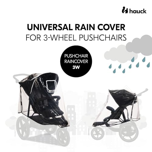 Hauck Universal 3 Wheel Raincover, Transparent - Fits All Strollers