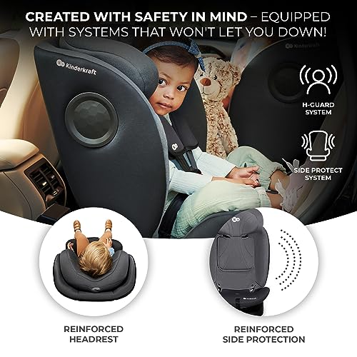 Kinderkraft I-360 Baby Car Seat, I-Size, Gray, 0-36kg