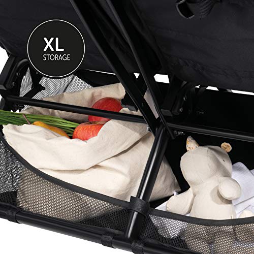 Hauck Swift X Twin Pushchair - Black, Compact & Folding