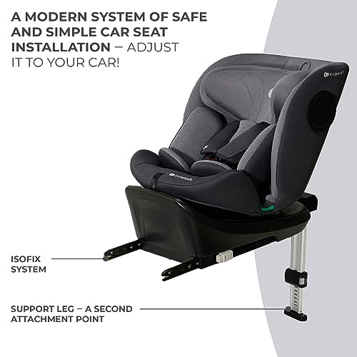 Kinderkraft I-360 Baby Car Seat, I-Size, Gray, 0-36kg