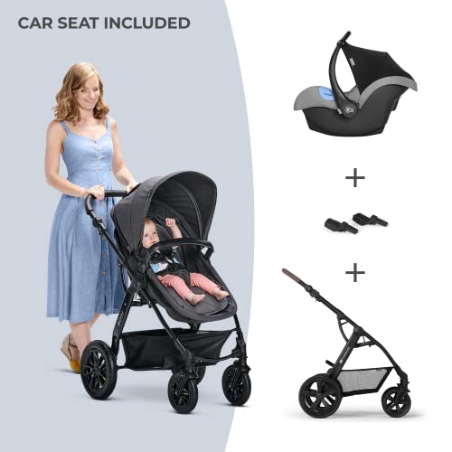 Kinderkraft MOOV 3-in-1 Pram Set, Travel System, Gray