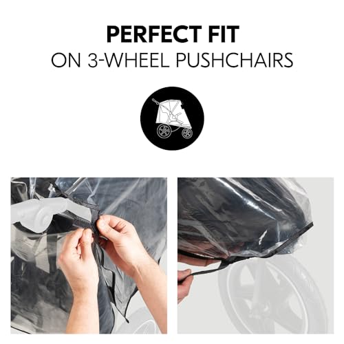 Hauck Universal 3 Wheel Raincover, Transparent - Fits All Strollers