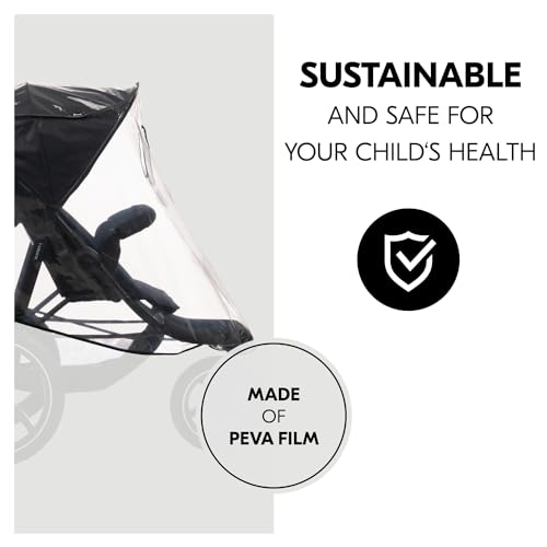 Hauck Universal 3 Wheel Raincover, Transparent - Fits All Strollers