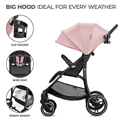 Kinderkraft TRIG2 Lightweight Stroller - Pink, Birth to 24kg