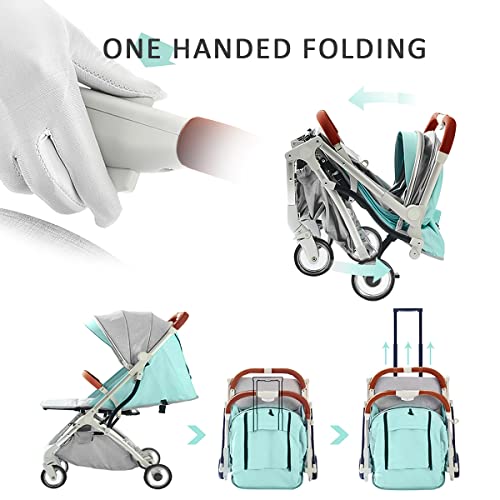 SONARIN Lightweight White Stroller, Stylish Compact Travel Buggy
