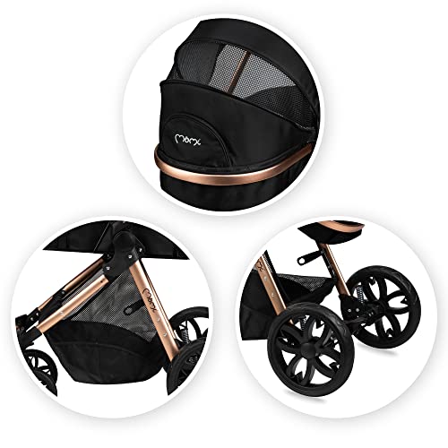 MoMi Limuru 2-in-1 Pushchair with Buggy, Black