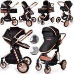 Lightweight 3-in-1 Stroller Pram System for Newborns-Toddlers