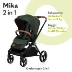 LIONELO Mika Pram with Baby Carrier, Buggy (GREEN)