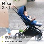 LIONELO Mika Pram with Baby Carrier, Buggy (GREEN)