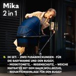LIONELO Mika Pram with Baby Carrier, Buggy (GREEN)