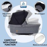GaGaDumi Boston Pram 3 in 1 Set - Black/Beige