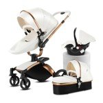White 3 in 1 Baby Travel System Pushchair