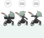 Ickle Bubba Stomp Urban Pushchair - Black/Sage Green/Tan