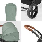 Ickle Bubba Stomp Urban Pushchair - Black/Sage Green/Tan