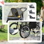 PawHut Pet Jogger Stroller for Medium and Small Dogs